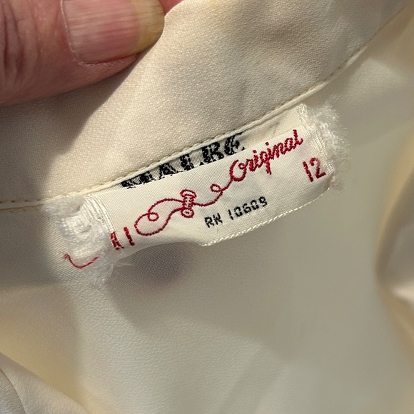 Malbe Original Musical Theme Blouse Rhinestone Buttons Vintage Size 12 - Picture 3 of 14